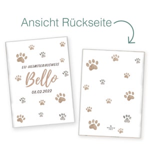 EU-Heimtierausweis & Impfpass Hülle personalisiert viele Designs Schutzhülle mit Namen Katze Hund Haustier Bild 7