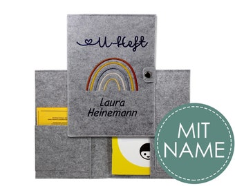 Felt U-book cover personalized for the German examination booklet | Designs to choose from | Protective cover, gift birth, pregnancy