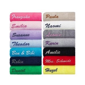 Towel embroidered with name | Bath towel | Guest towel | Gift | Personalized towel