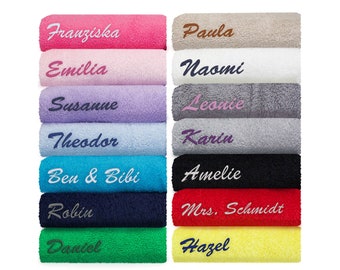 Towel embroidered with name | shower towel | Guest towel | Gift | Personalized towel