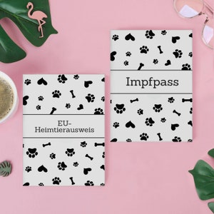 EU-Heimtierausweis & Impfpass Hülle personalisiert viele Designs Schutzhülle mit Namen Katze Hund Haustier Bild 8