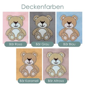 Babydecke mit Öko Tex Zertifikat bestickt mit Wunschtext Personalisierte Kuscheldecke für Baby Jungen und Mädchen I Geburt Erstausstattung Bild 2