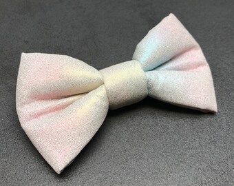 Shimmering Rainbow Dog Bow | Handmade Dog & Cat Bow | Matching Look with Matching Scrunchie
