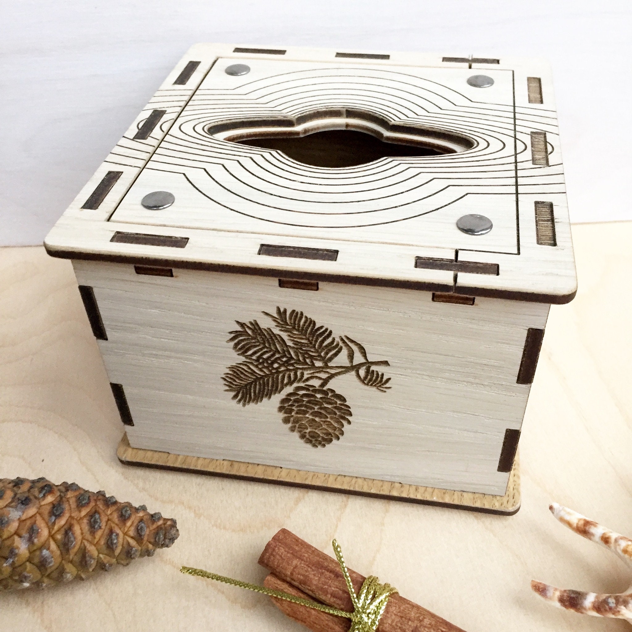 White Napkin holder box.Wood napkin holder.Napkin Etsy