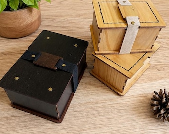 Handmade Wooden Playing Card Box | Card Storage Case for Poker & Trading Cards | Deck Organizer | Limited Edition Gift