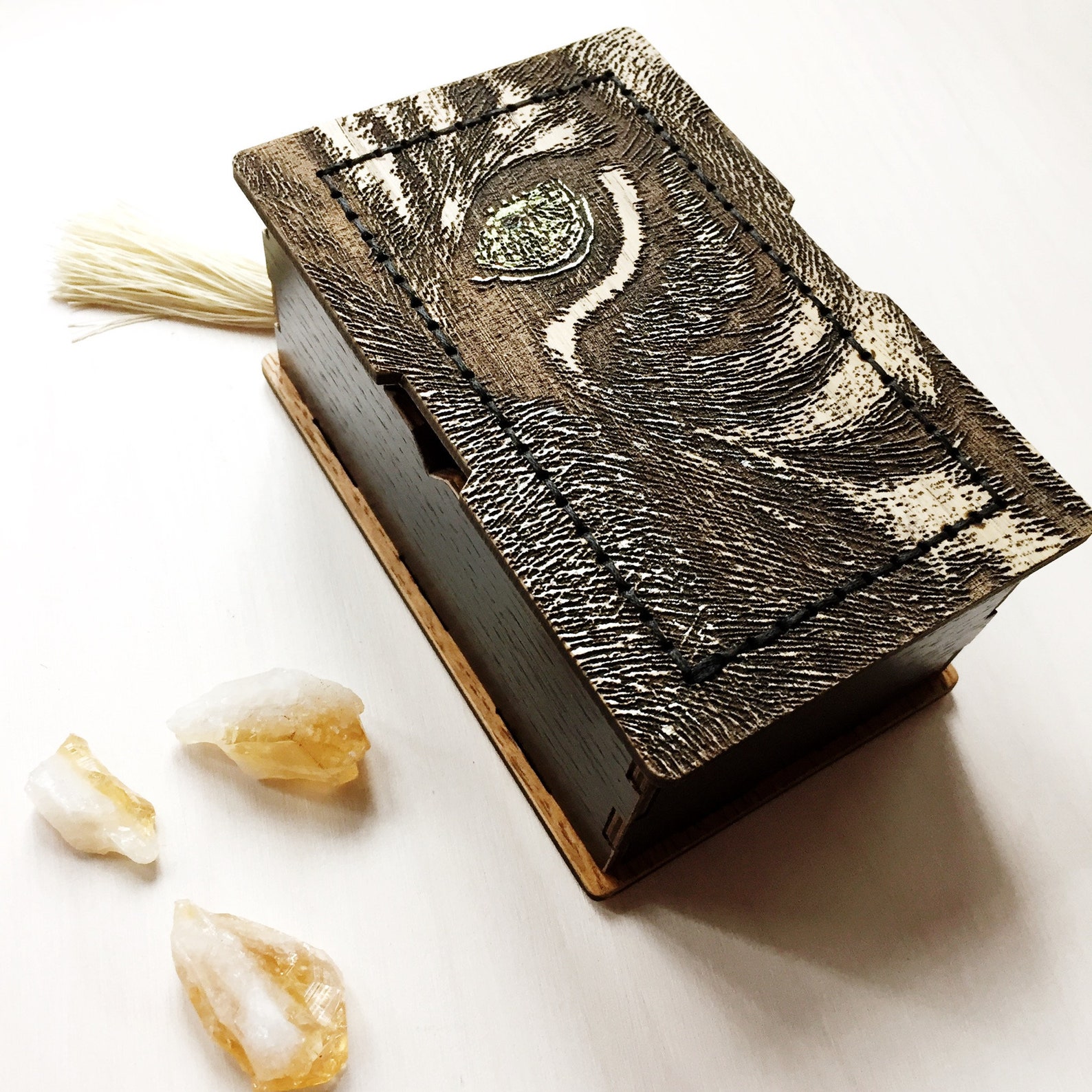 Crystal storage box. Keepsake Box. Small wooden Storage Boxes. Etsy