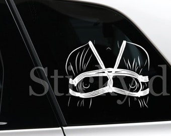 Shibari silhouet rope sticker