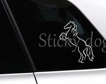 Steigerend paarden sticker