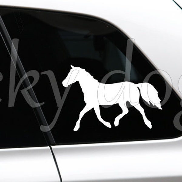 Haflinger in trot horse silhouette sticker