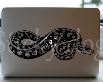 Ball python snake silhouette sticker