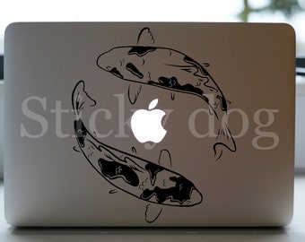 koi zwemmend vis silhouet sticker