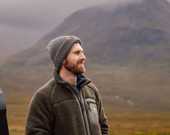 Grey Beanie Hat. Super soft comfortable hand-crafted Grey Mix wooly beanie for men or women that&#39;s been crafted by hand in the UK.