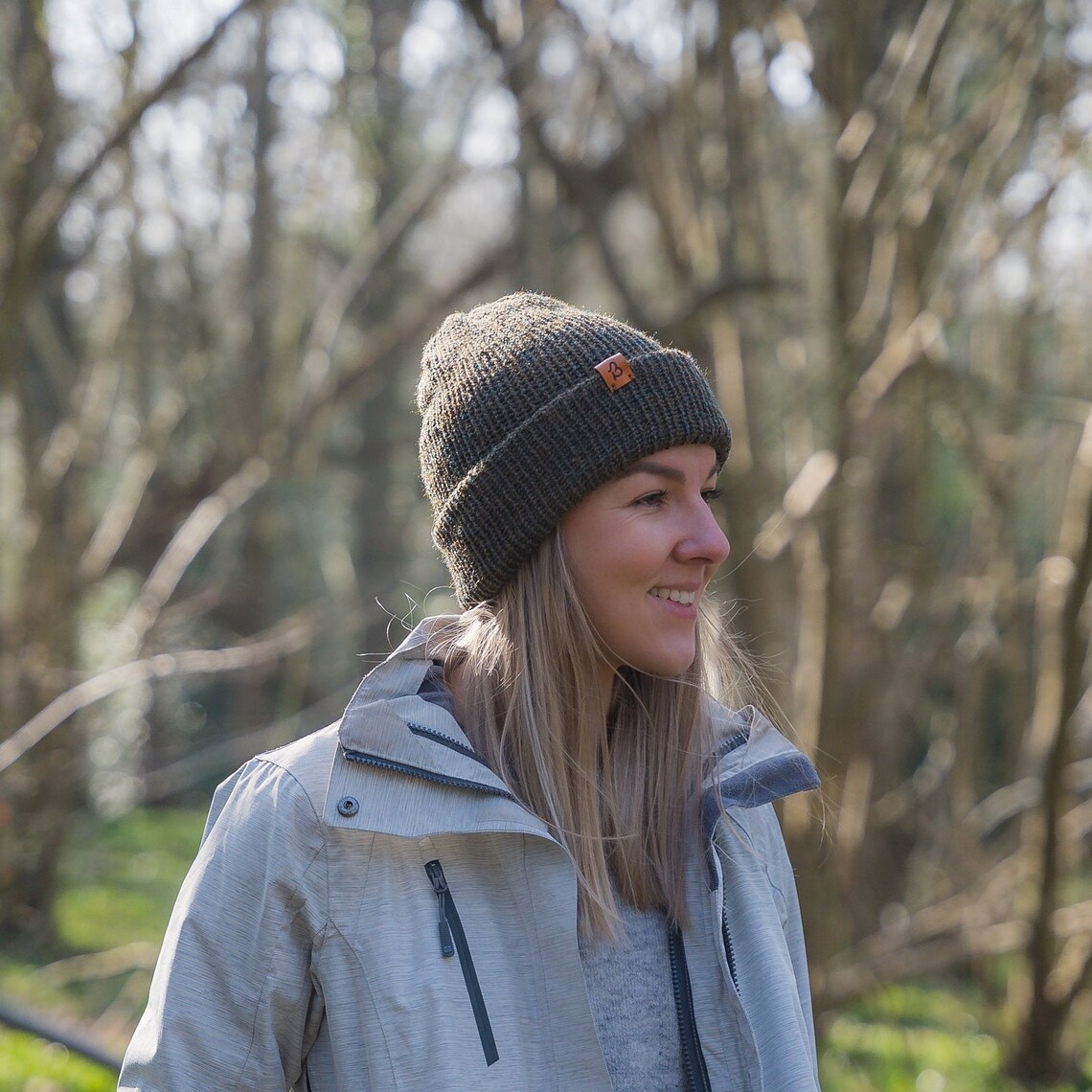 Large Dark Green Beanie Hat Super Soft & Comfortable Forest Etsy UK