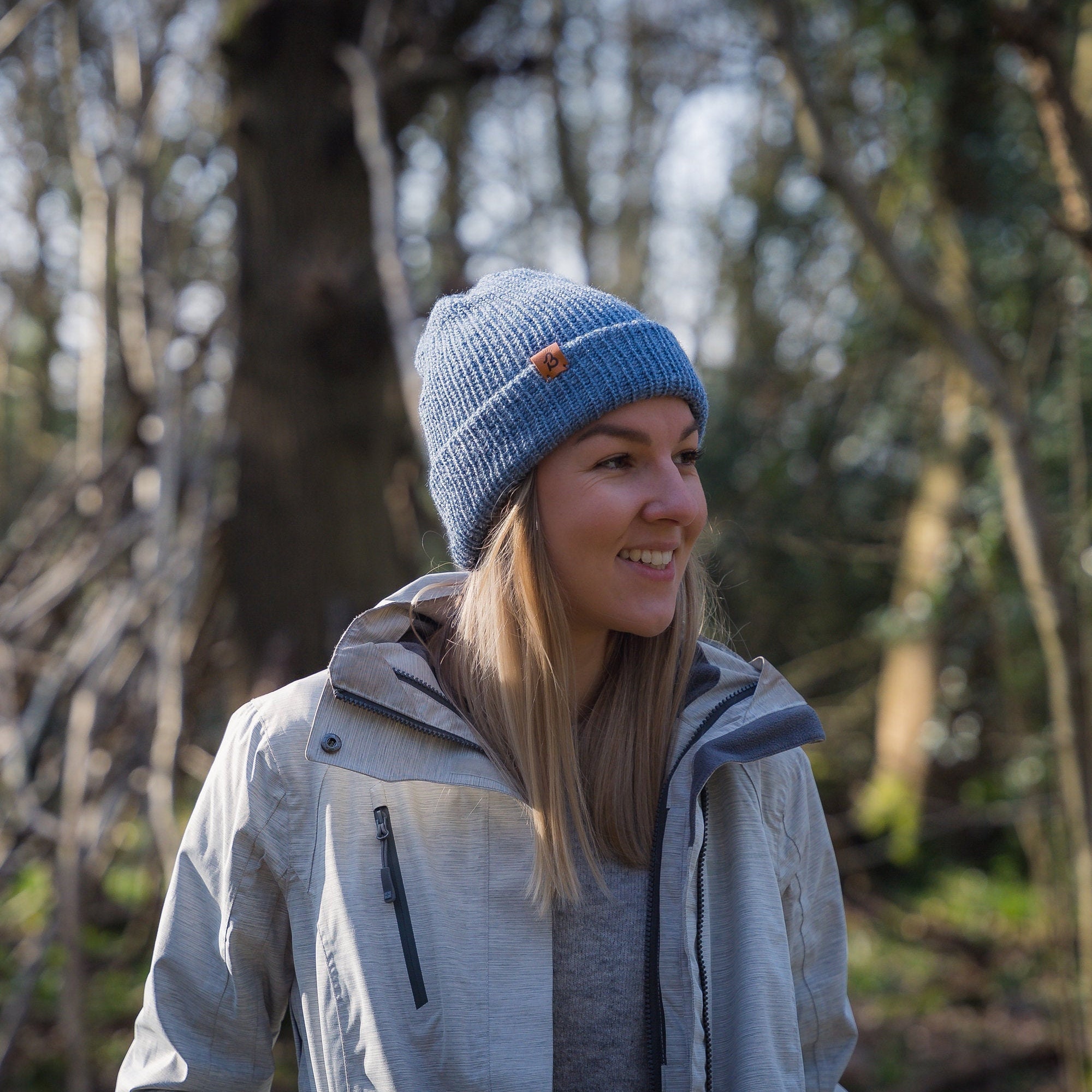 blue winter beanie