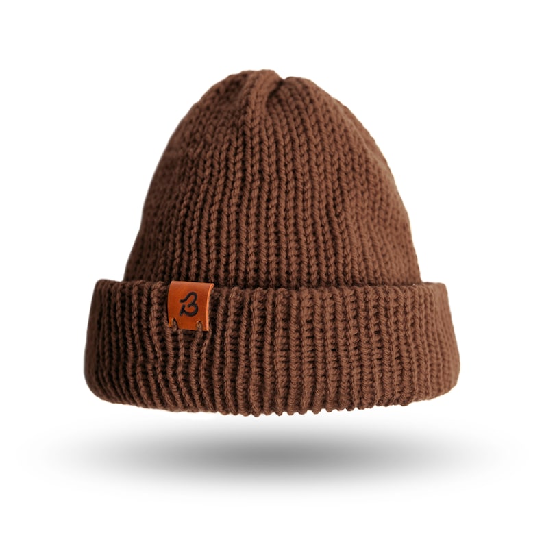 Large Brown Wooly Hat. Super Soft Comfortable Hazel Brown Handcrafted
