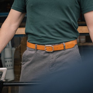 Tan leather belt