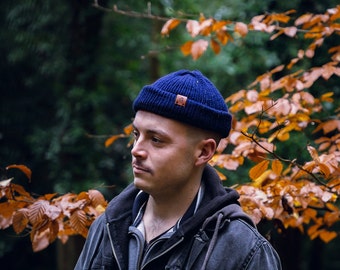 Fishermans-style Trawler Wooly Hat. Royal Navy trawler beanie for men or women. Handcrafted in the UK. Made to last.
