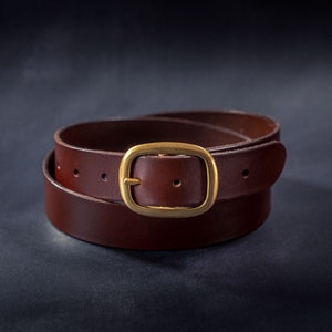 Brown leather belt