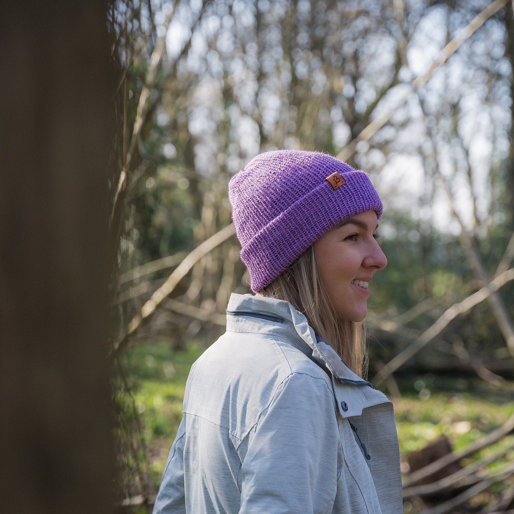 Lavender Pink 'oversized' Beanie Hat 