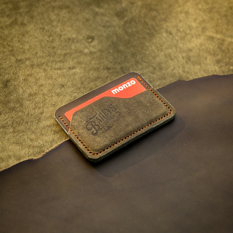 Handcrafted Embossed Leather Card Holder