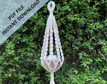 8 Arm Macrame Plant Hanger Pattern,  Instant Digital download of Written PDF with photos by ButOneString,  Beginner DIY Macrame Pattern