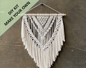 DIY Macrame Wall Hanging Kit.  Everything you need to create your own Macrame Wall Hanging.