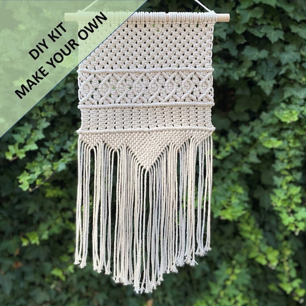 DIY Macrame Wall Hanging Kit.  Everything you need to create your own Macrame Wall Hanging.