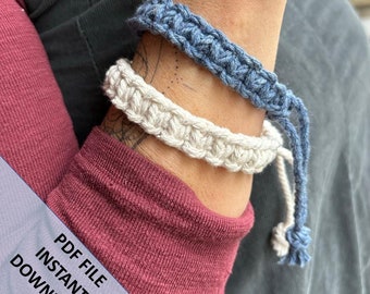 Macrame Bracelet Pattern, Instant Digital download of Written PDF with photos by ButOneString, Beginner DIY Macrame Pattern