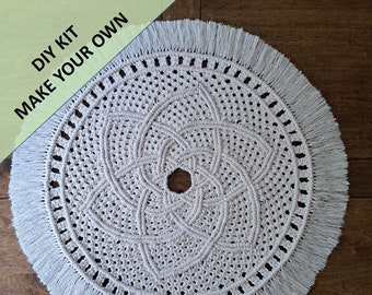 DIY Macrame Kit.  Everything you need to create your own 'Spinning Star' Macrame Table Centrepiece