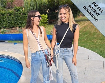 Macrame Bottle Sling Pattern. Instant Digital download of PDF with photos by ButOneString, Beginner DIY Macrame Pattern