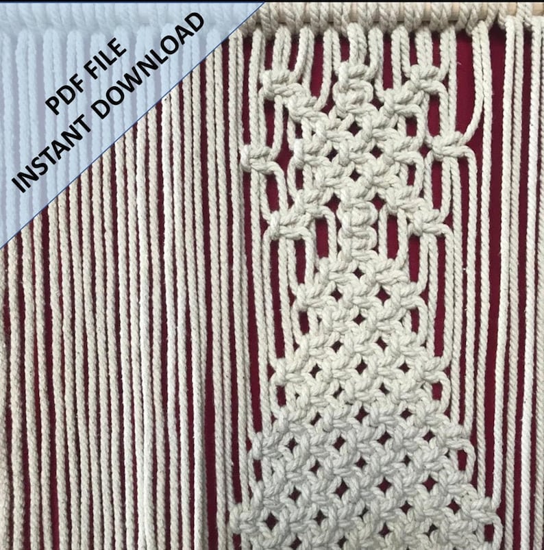 Macrame Christmas Tree Pattern, Instant Digital download of Written PDF with photos by ButOneString, Beginner DIY Macrame Pattern image 1