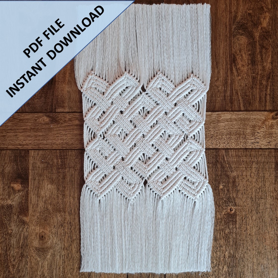 Macrame Celtic Knot Table Runner Pattern Instant Digital Etsy