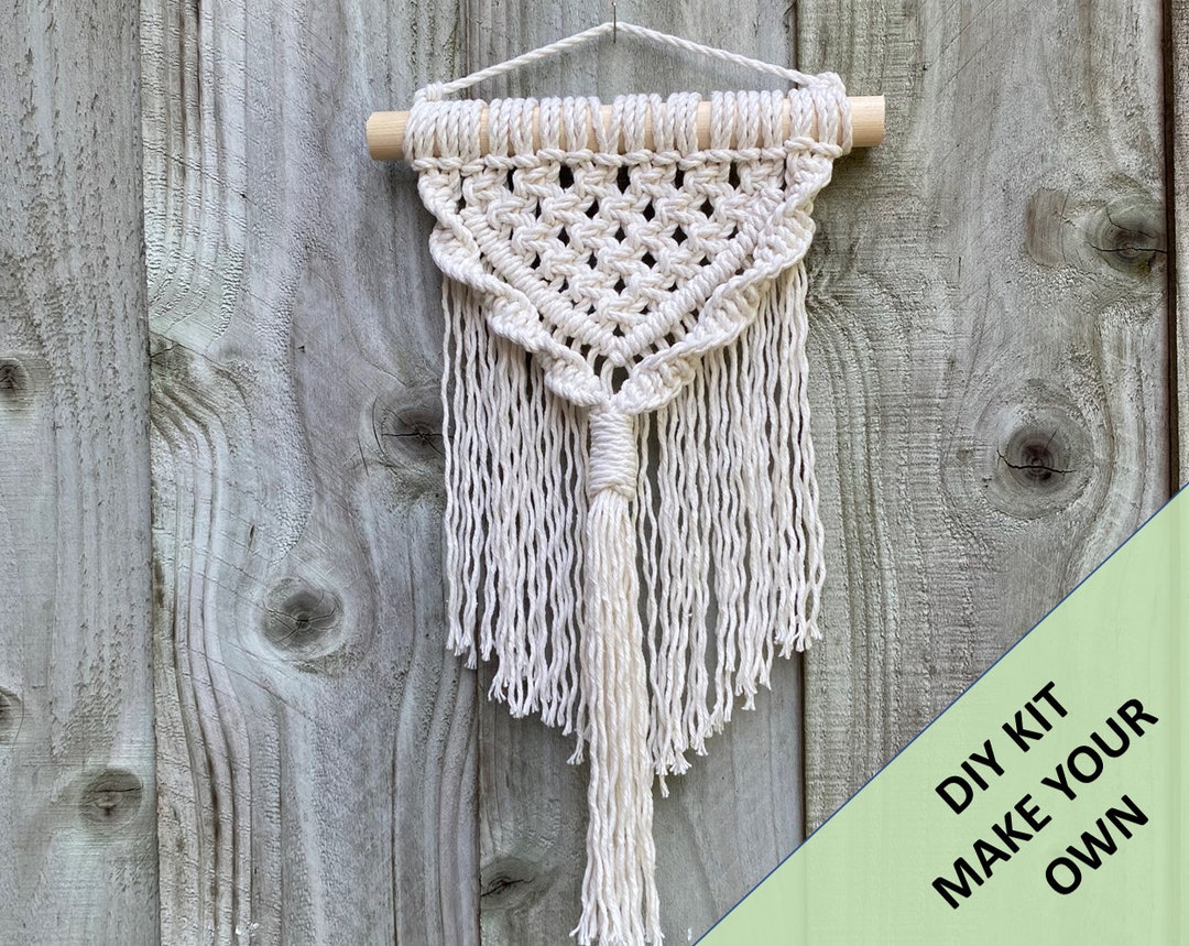 DIY Small Macrame Wall Hanging Kit Everything You Need to Create Your