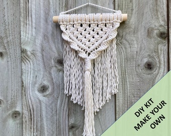 DIY Small Macrame Wall Hanging Kit.  Everything you need to create your own Macrame wall Hanging.