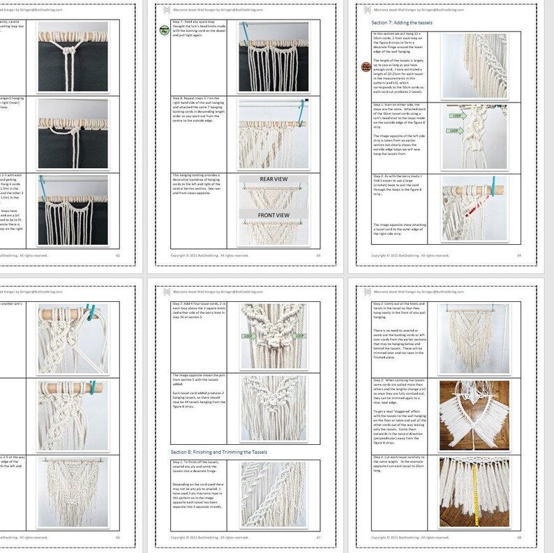Macrame Wall Hanging Pattern, Instant Digital Download of Written PDF ...