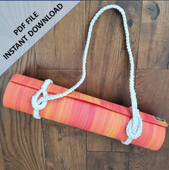 Macrame Yoga Mat Strap Pattern, Instant Digital Download of