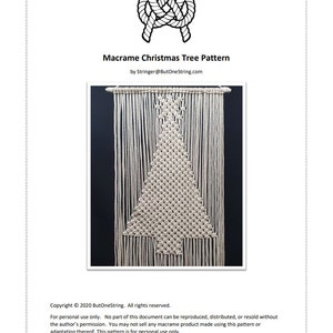 Macrame Christmas Tree Pattern, Instant Digital download of Written PDF with photos by ButOneString, Beginner DIY Macrame Pattern image 2