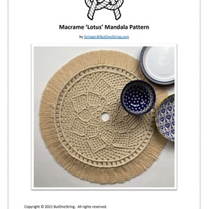 DIY Macrame Mandala Kit. Everything You Need to Create Your Own 'lotus ...