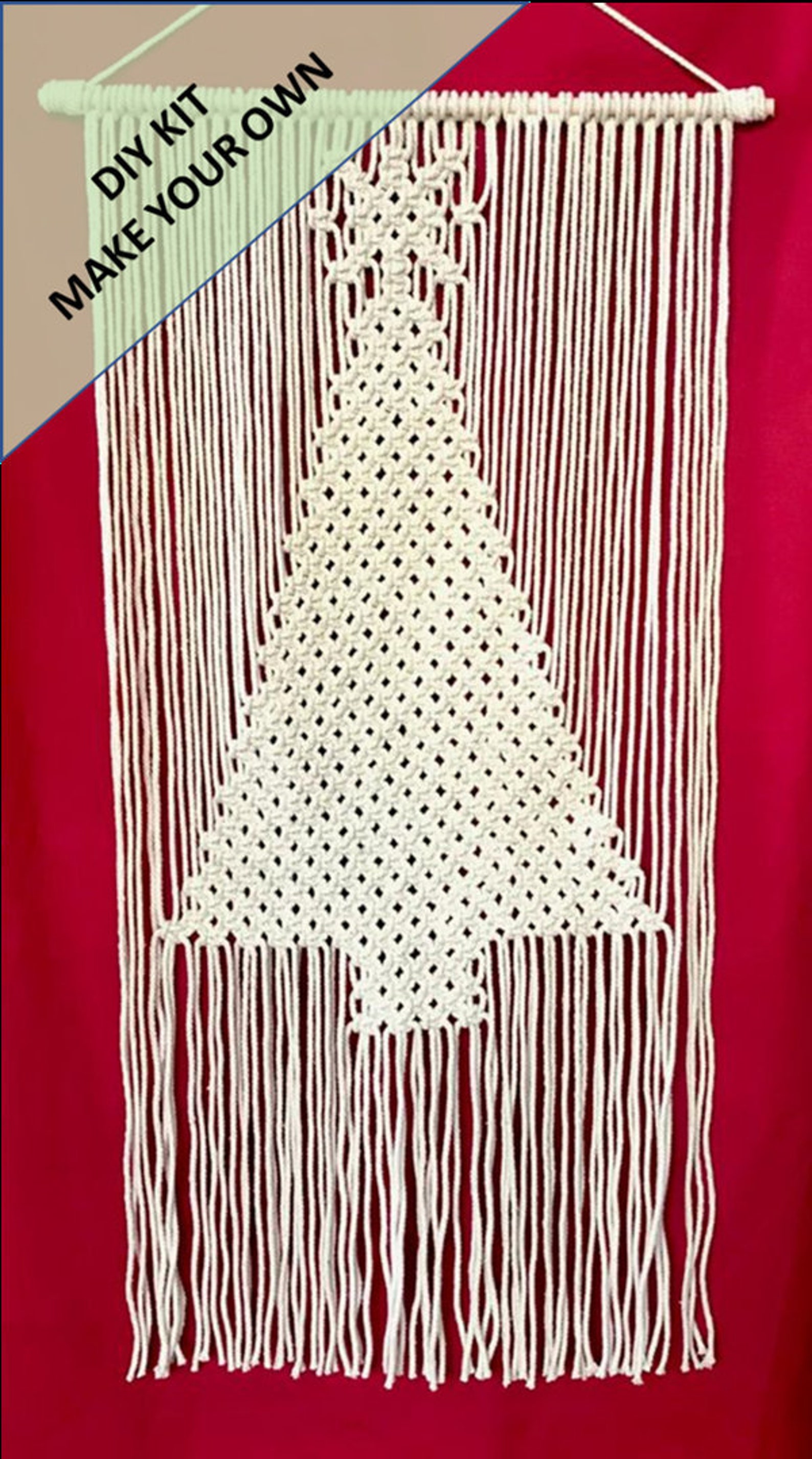 DIY Macrame Christmas Tree Wall Hanging Kit. Everything You Etsy