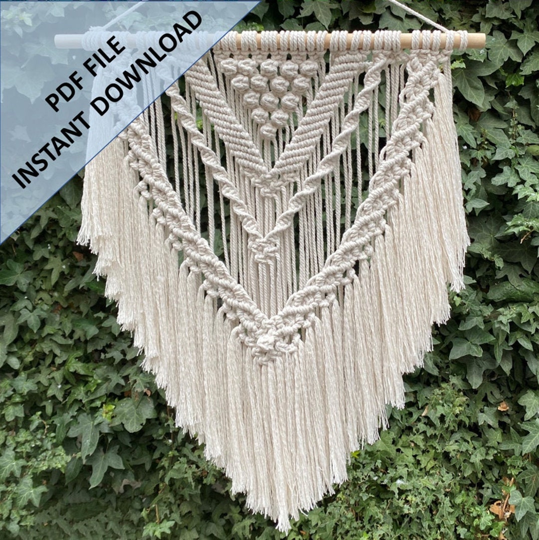 Macrame Wall Hanging Pattern, Instant Digital Download of Written PDF ...