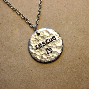Rescue Necklace, Rescue Animals Necklace, Adopt Don’t Shop Necklace, Animal Rescue Jewelry, Rescue Wildlife Necklace