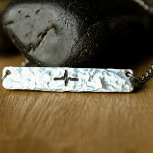 Heartbeat Bar Necklace//Nurse CNA Doctor Med Student Necklace//Lifeline Necklace