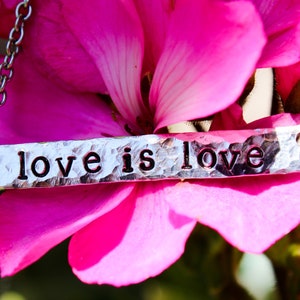 Love Is Love Necklace LTGBQ  Love Equality Necklace, Equal Human Rights