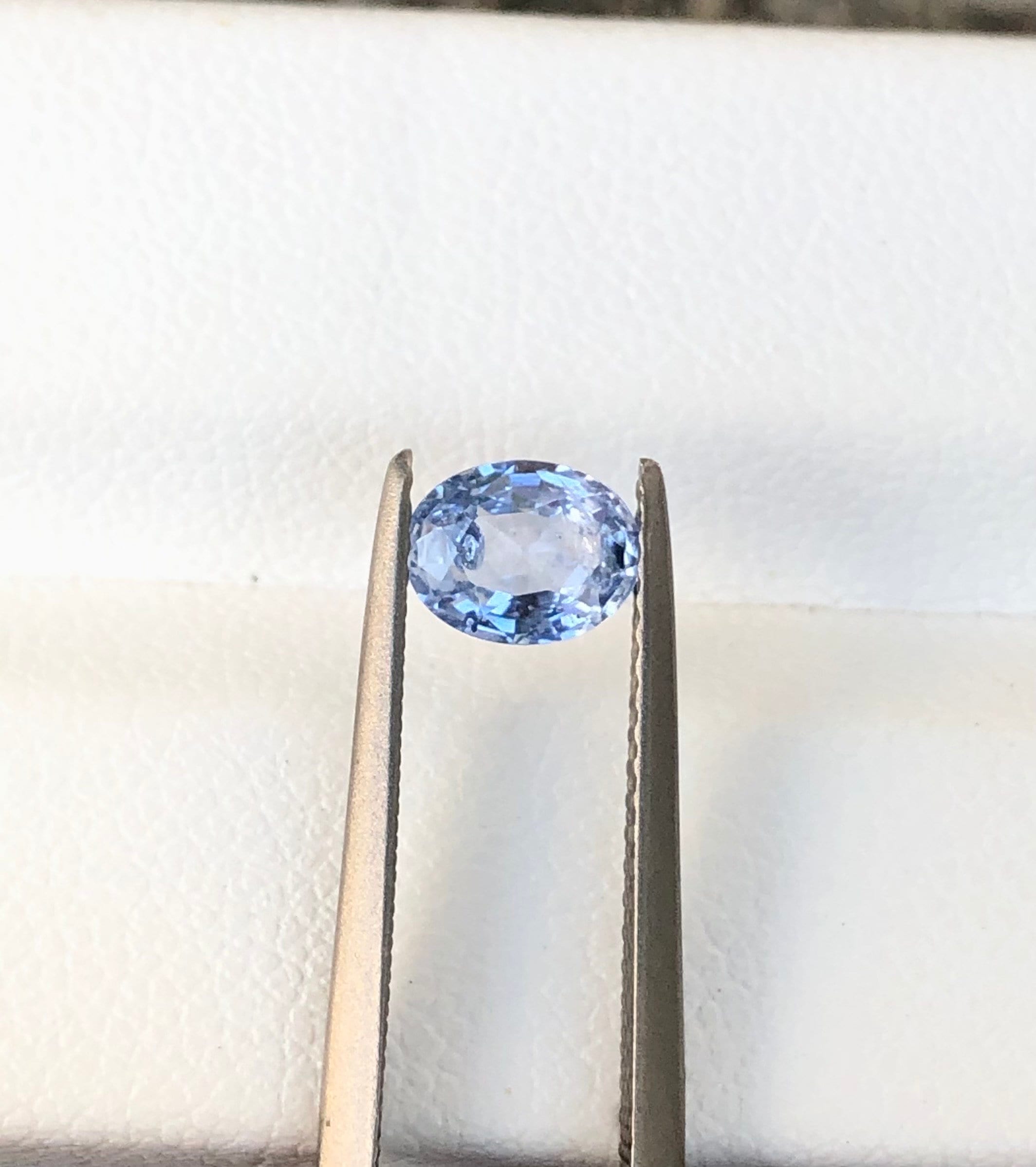0.75 CT スリランカ産サファイア：加熱オーバルファセットカット宝石 