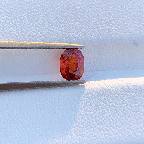 Natural Songea Sapphire 1 CTs. Heated. Gem Have Inclusion,Oval Shape Faceted Cut,Size 6x4x3mm By https://www.etsy.com/shop/AlinajewelsCo