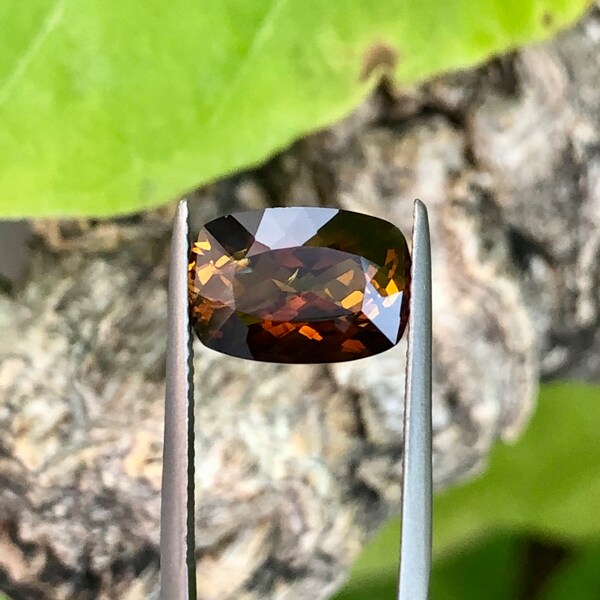 Natural Multi Color Garnet 4.23 CT’s.Gem Have Inclusion,Cushion Shape Faceted Cut,Size 11x8x6mm By https://alinajewelsco.etsy.com/