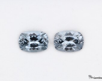 Grey Spinel Pair 3.28 ct - cushion cut