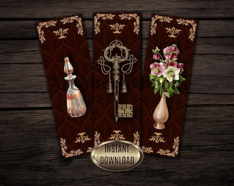 Victorian Style Bookmarks: Illustrated Journal DIY Set (Instant Download)