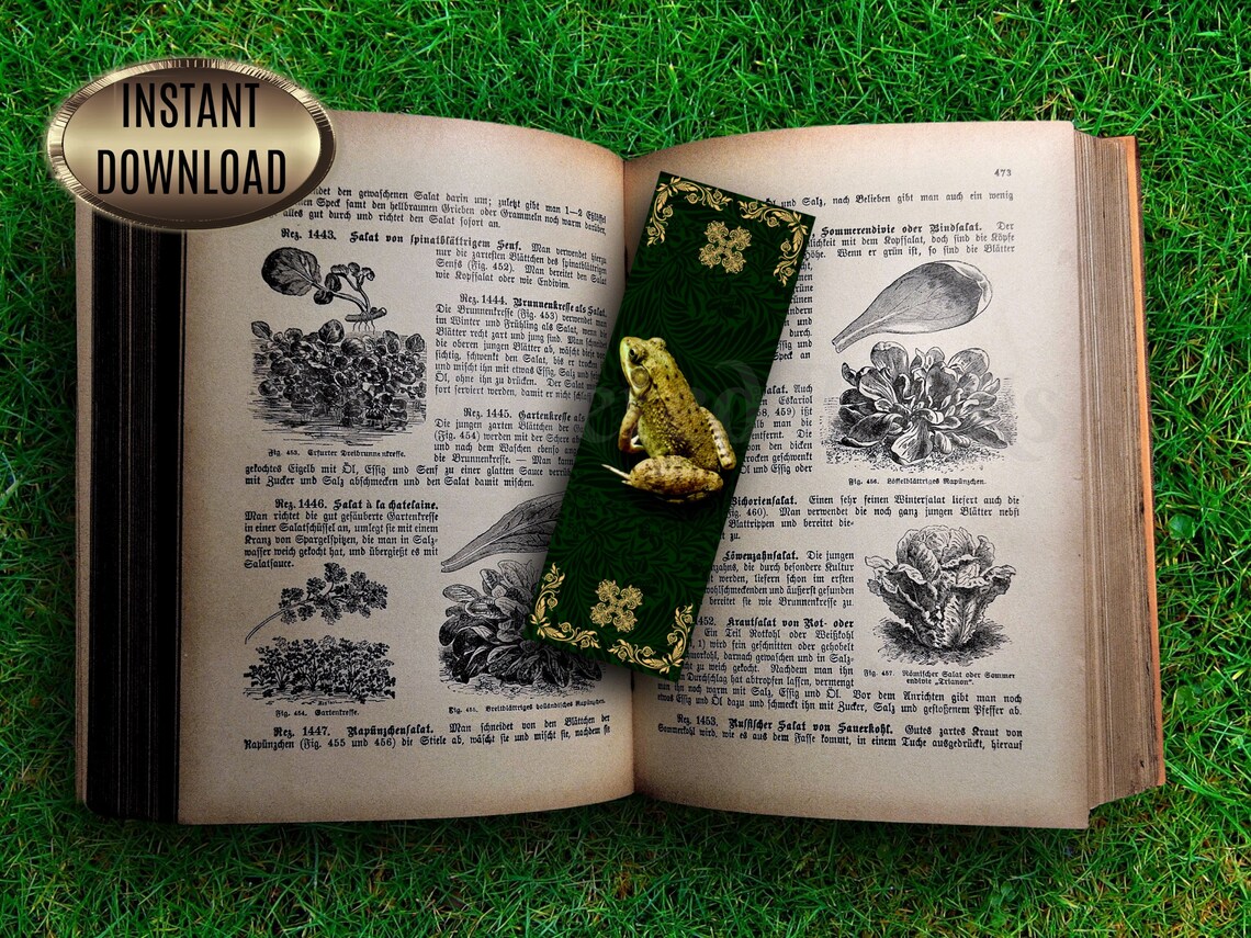 Frog Printable Bookmarks Set Nature Bookmark Journal - Etsy