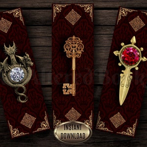 Set of Mystical Printable Bookmarks| Witchy Bookmarks| Fantasy Magical Bookmarks| Instant Download
